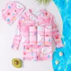 Children s Buoyancy Swimsuit Cartoon Print Swimwear Kid Floating Rash Guards Bathing Clothes Boys Girls Swimming Suits 231228