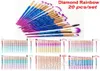 20pcSset Diamond Makeup Brushes Brushes Ensembles de feux de fard à paupières Brosse à lèvres Brousque Blender Brouss