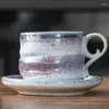 Muggar kreativa specialformade kaffe keramik kopp par vatten hushåll använda drickugn ändra retro mugg för kaffe utseende