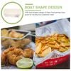 Disposable Dinnerware 100 Pcs Tray French Fries Box Snack Container Serving Open Packing Paper