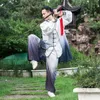 민족 의류 2023 중국의 중국어 점진적인 변화 컬러 타이 치 드레스 여성 봄과 가을 우아한 훈련 공연 세트 W54