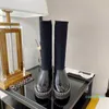 designer women Luxury tall socks boots leather chain letters Casual Boots333