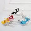 Sandalen Transparant Platform Super Hoge Hakken Sexy Vrouwen Party Club Trouwschoenen Groot Maat Model 10 CM Wedge Crystal