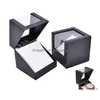 Gift Wrap Black Wrist Plastic Earring Display Lagringshållare smycken Transparent Case Walentines Day Jubileum Presentlåda LX2781 DHSLI