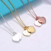 Luxury Double Heart Necklace Ladies rostfritt stål Hjärtformat diamanthänge Designer Neck Jewelry Christmas Gift Women Access180V