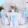 10 pcs/lot nœud de chaise de mariage pour la décoration de fête de mariage el fournitures Spandex chaise ceintures élastique chaise dos fleur arc 231227