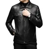 Höst- och vintermäns läderjackor PU Fashion Locomotive Jackets Slim Leather Men's High-kvalitet Casual Jackets S-3XL 231228