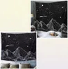 Tapestries Sun Moon Black Tapestry Wall Hanging Ancient Mountain Witchcraft Hippie Carpets2237919