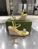 Sandales décontractées de luxe pour femmes pantoufles en cuir véritable de haute qualité dames classiques chaussures à talons compensés tongs féminines sandale G032415