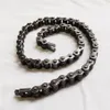 Retro Stainless Steel Motorcycle Bicycle Chain Necklace Punk Hiphop Men Women 11MM 13MM Wide Heavy Brush Black Bike Biker Link Nec292w