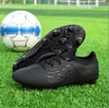 Qualidade superior dos homens sapatos de futebol ao ar livre sapatos esportivos profissional transporte da gota botas footboot antiderrapante chuteiras ag/tf longos picos