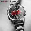 Weide Men's Digital Display Quartz Movement Auto Date Business Black Dial Wristwatch Waterproof Clock MilitaryLeLogioMascul2682