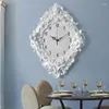 Wall Clocks Creative Clock Household Modern Simple Angel Resin Decoration Corridors Digital Watch Living Room Art Rose