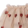 San Valentino set di vestiti per bambini ragazze amano cuore maglione lavorato a maglia pullover paillettes gonna in tulle di pizzo 2 pezzi abiti da principessa per bambini Z6376