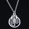 20pcs New Fashion Necklace 26x19mm scorpion scorpio zodiac Pendants Short Long Women Men Colar Gift Jewelry Choker 201013310J