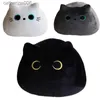 Animaux en peluche Kawaii chat noir environ 8 cm oreiller en peluche poupée jouets mignons cadeaux de haute qualité pour garçons filles amis décorer enfants L231228