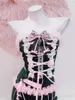 Tanks de mujeres E Girl Clothing Rosa Cross Cross Camisetas Y2K Crop Top Lolitatank Kawaii Bustier Fashion