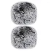 Mikrofoner 2 bitar Mikrofon Furry Windcreen Muff Mic Wind Cover för Blue Condenser