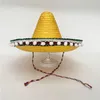 Hombras anchas de sombreros Sombrero Sombrero de paja Capiética de la fiesta Po Props Diademuertos Festival Sol