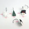 12 PCsSet Christmas Themed Vorhanghaken Duschhaken Dekorative Spitzen -Badezimmerringe 231227