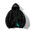 Jaqueta de moda coreana Men Star Borderyy no final do outono inverno grosso e fino forro verde Baseball Bomber 231227