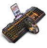 Mekanik Klavye ve Fare Seti Kablolu USB Bilgisayar Defteri Oyun Tuş Takımı PC Teclado Clavier Gamer Completo Tastiera RGB Delux C6854572