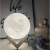 1 veilleuse lune 3D – Veilleuse LED blanc chaud/froid pour cadeau de fille, décoration de vacances et cadeau de vacances – Parfait pour la décoration de chambre à coucher