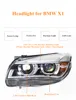 Car Head Light Assembly for BMW X1 E84 LED Daytime Running Headlight 2011-2015 Turn Signal Dual Beam Lens