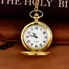 Pocket Watches Luxus Gold Quartz Watch Männer Frauen Ketten Uhr Urlaubsgeschenk