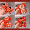 Hair Accessories Cny Plush Clip Child Celebration Hairpin Year Clothing High-quality Materials