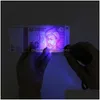 Другое Домашний Сад Новый Мини УФ-фиолетовый 9 светодиодный фонарик 4,5 В 395 Нм Свет Водонепроницаемая алюминиевая лампа Открытый портативный тактический Dhycg