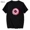 Herr t -skjortor hx donuts 15 färger 3d söt mat bomullstoppar unisex kort ärm svarta tees kvinnor anpassade produkter