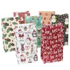 Weihnachtsdekorationen Kraftpapier Süßigkeiten Keksbeutel Weihnachtsmann Schneemann Weihnachtsgeschenk Verpackung Taschen Weihnachten Navidad Neujahr Party Dekor S DHPX9