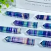 Natural Fluorite Hexagonal Column Crystal Point Wand Mineral Crystal Home Decoration Stone Study Room Decoration.