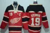 Herren Detroit Red Wings #13 Pavel Datsyuk #9 Howe #14 Nyquist #19 Yzerman #40 Zetterbery #71 Larkin Red Black Eishockey-Trikots Kapuzenpullover