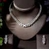 Collier de boucles d'oreilles Hibride de qualité supérieure Marquise Cut Cz cubic zirconia mariage et régler la robe de bal nuptiale bijoux bijoux N-1280240L