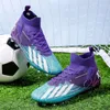 Men Soccer Shoes High Ankle Football Boots Training Sport Futsal Comfortable Cleats FGTF Match Sneakers Top Quality Soft 231228