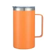 Tumbler 24 Unzen Tasse Edelstahl Tumbler Thermosmilchmilchbecher Vakuum -Verabredung Weinglas mit Griff Kaffeewasserflasche FY5197