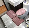 Nouvel ensemble de toilettes pratiques, tapis de bain rétro blanc, ensemble de 3 pièces, tapis antidérapant pour salle de bain d'hôtel, décoration de salle de bain familiale pour la maison