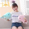 Fyllda plyschdjur 25-35 cm Narwhal Whale Binary Star Doll Plush Toy Soft Animal Ocean Sea Fyllda djur Toys For Children Christmas Gift Kid Giftl231228