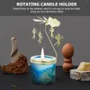 Bougeoirs décor en or bougies parfumées porte-rotatives
