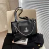 24SS Designer Viviane Westwoods Tasche Viviennewestwood Hochwertige Tasche für Damen Neue, leistungsstarke Nischentrend-Einschulter-Unterarm-Pendeltasche für Western Empr