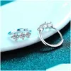 Stud Oorbellen Loriele 3Stone Moissanite Hie Hoop 925 Sterling Sier Hypoallergeen Tiny Kraakbeen Voor Vrouwen Sieraden Drop Delivery Otlef