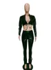 2024 Designer Leather Outfits Women Spring Two 2 Piece Set Sexy V Neck Crop Top and Leggings Matching Set Casual Pu Tracksuits Bulk grossistkläder 10489