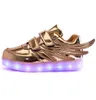 JawaKids USB -laddning Glödande sneakers Kids Running LED WINGS Kids Lights Up Luminous Shoes Girls Boys Fashion 2201213326115