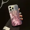 Luxury Dazzling Color Stamping Foxtail Phone Case For iPhone 11 12 13 14 15 Pro Max Fashion Gradual Color Shockproof IMD Cover 100pcs