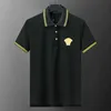 Designerskie koszule polo luksusowe polo swobodne mężczyzn polo t shirt snake pszczoła liter druk haftowy obraz mody High Street Mens Polos