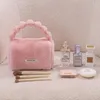 Sacs de rangement en laine d'agneau, maquillage en fourrure, organisateur en peluche rose Kawaii, sac à cosmétiques de voyage pour jeunes filles, pochette à stylo doux et mignon pour brosse