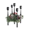 Schwarze Kerzenhalter, 5-armige Kerzenständer für Weihnachten, Zuhause, Tischdekoration, Kandelaberständer