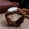 Genuine Leather Pointer Watch For Men Bracelets Women Male Bangles Wide Belt Strap Punk Vintage Retro Boho Gift Jewelry 231228